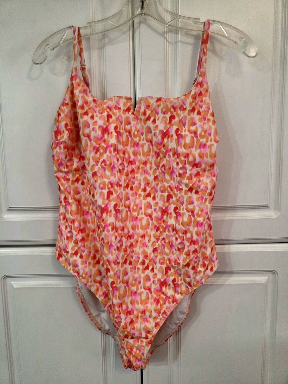 NWT Endless Sun Women's One-Piece Swimsuit in Pink & Orange Print- Size XL